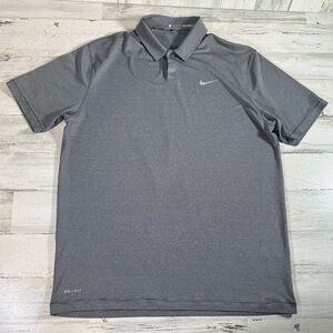 Nike Tiger Woods Collection TW Control Stripe Performance Golf Polo Shirt Size L